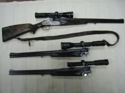 Коллекция охотничьего оружия из 5 нарезных (в т.ч.2 штуцера) и 3-х гладкоствольных ружей