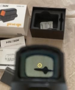 Коллиматорный прицел Holosun 512 золотая марка