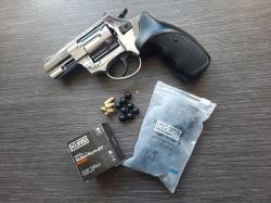 Револьвер Бульдог KURS (Курс-с) Хром, калибр 5.6/16 (КСОИ) + резиновые шарики