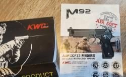 Комплект: Пистолет KWC Beretta 92 CO2 GBB (KCB-23AHN) + аксессуары