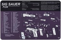 Коврики для чистки оружия в ассортименте: Зиг Зауер (Sig Sauer) P226, Кольт (Colt) 1911.