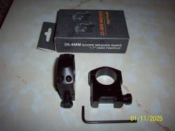 Кронштейны и кольца 25,4мм и 30мм. на ластохвост и weaver.