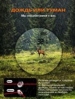 Лазерный дальномер для охоты PF2E, 600 м