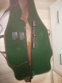 Лось 145, калибр 308 win, ложа - орех + оптический прицел