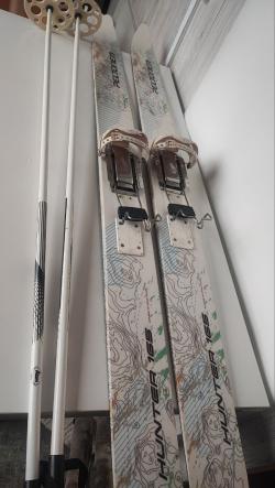 Лыжи охотничьи Peltonen 165 nanogrip + палки Atom (fin) + крепления finngrip easy