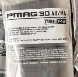 Магазины Magpul PMAG GEN M3 на 30 патронов 5.56x45/.223rem АR15/M4 (MAG557-BLK)