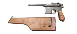 Макет сувенирный пистолет Маузер с кобурой-прикладом de-1025