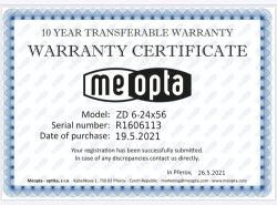 Meopta zd 6-24 RD, сетка MilDot II MIL, клик 0.1 MLR