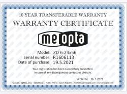 Прицел Meopta ZD 6-24x56 RD, сетка MilDot II MIL, клик 0.1 MLR