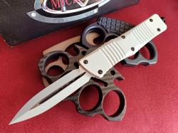 Microtech Combat Troodon D/E Storm Trooper Knife (3.4" White) 142-1ST