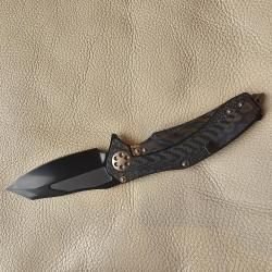 🔥Microtech Marfione Custom Matrix-кастомный нож (Satin Mirror Polish DLC+Carbon Fiber)