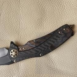 🔥Microtech Marfione Custom Matrix-кастомный нож (Satin Mirror Polish DLC+Carbon Fiber)