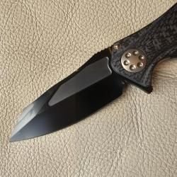 🔥Microtech Marfione Custom Matrix-кастомный нож (Satin Mirror Polish DLC+Carbon Fiber)