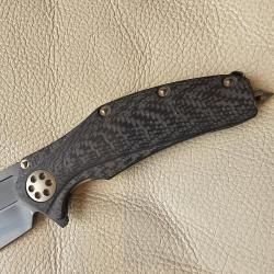 🔥Microtech Marfione Custom Matrix-кастомный нож (Satin Mirror Polish DLC+Carbon Fiber)