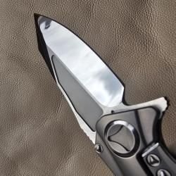 Microtech Marfione Custom Matrix Mirror Polish ,Tritium Insert ,Titanium Handle