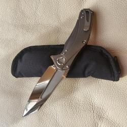 Microtech Marfione Custom Matrix Mirror Polish ,Tritium Insert ,Titanium Handle