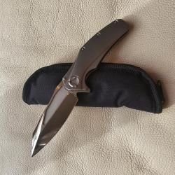 Microtech Marfione Custom Matrix Mirror Polish ,Tritium Insert ,Titanium Handle 