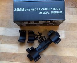 Моноблок Vector Optics X-Accu 34мм Picatinny 20 MOA