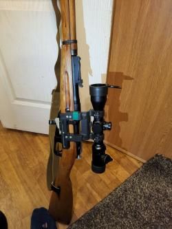 Мосинка с прицелом на боковой планке