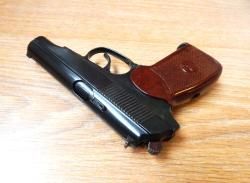 МР-654К из боевого. В тюнинге. С комплектом. Ковка. В идеале. 32 серия. СССР. С кобурой.