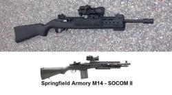 На RUGER 10/22 рукоятки перезарядки, планки, магазин релиз, Quad Rail + магазины 22lr