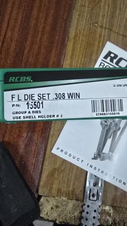 Набор новых матриц RCBS Full Length 2-Die Set 308 Win, артикул 15501