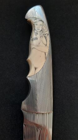 Нож авторский. Коллекция Штэфана Гобеча 2012 года. Шведский Damasteels.