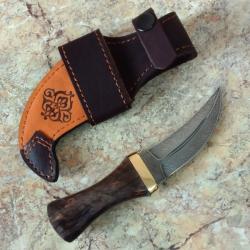 Нож "Джамбия-1" кинжал дамаск стаб.карелка