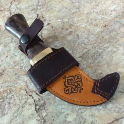 Нож "Джамбия-1" кинжал дамаск стаб.карелка