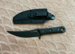 Нож Microtech/Borka Blades SBK DLC сталь M390, рукоять Carbon fiber