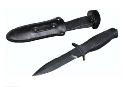 Нож охотничий "Акела", покрытие черный хром, рукоять резина