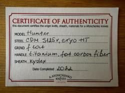 Уникальный нож. Порошковая суперсталь CPM S125V, крио закалка.