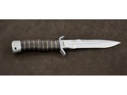 Нож охотничий "Кайман" с кожаной ручкой (МЕЛИТА-К)