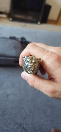 Нож Охотничий Медведь  из Дамасской стали 