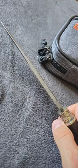 Нож Охотничий Медведь  из Дамасской стали 