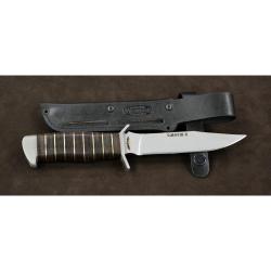 Нож охотничий "Смерш-5" (4мм) с кожаной ручкой (МЕЛИТА-К)