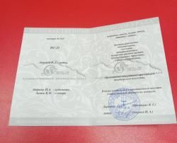 Нож подарочный №3 с золотом 999,9 пробы (НОВЫЙ)