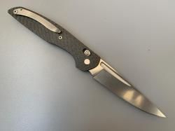Нож Широгоров 110, Сталь М390, 3D дол, карбон