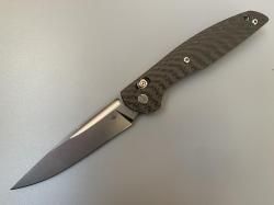 Нож Широгоров 110, Сталь М390, 3D дол, карбон