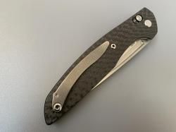 Нож Широгоров 110, Сталь М390, 3D дол, карбон