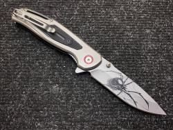 Нож складной с пауком