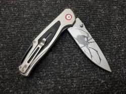 Нож складной с пауком