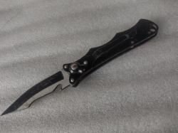 Нож выкидной с клипсой