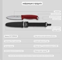 Нож Victorinox фиксированный с ножнами