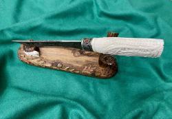 Нож "Волк" (резной) АВ (НОВЫЙ) 