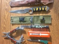 Охотничий, тактический, выкидной нож, складные туристические ножи (коллекция)