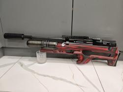 егерь в красном ламинате 6.35  и доберман 