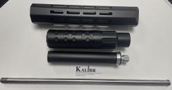 НОВЫЙ Обвес (кит) Бегемот на РСР винтовку Леший 2 (модератор и цевье карбон) + ствол 450 мм, кал. 6.35 мм