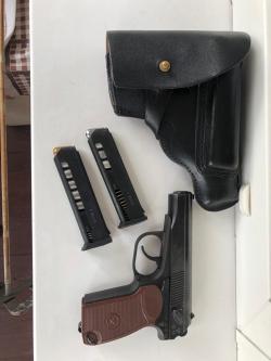 Новый Травматический пистолет макарова с кобурой МР-80-13Т .45 Rubber