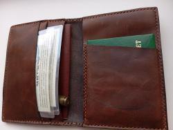 Обложка для документов охотника из натуральной кожи